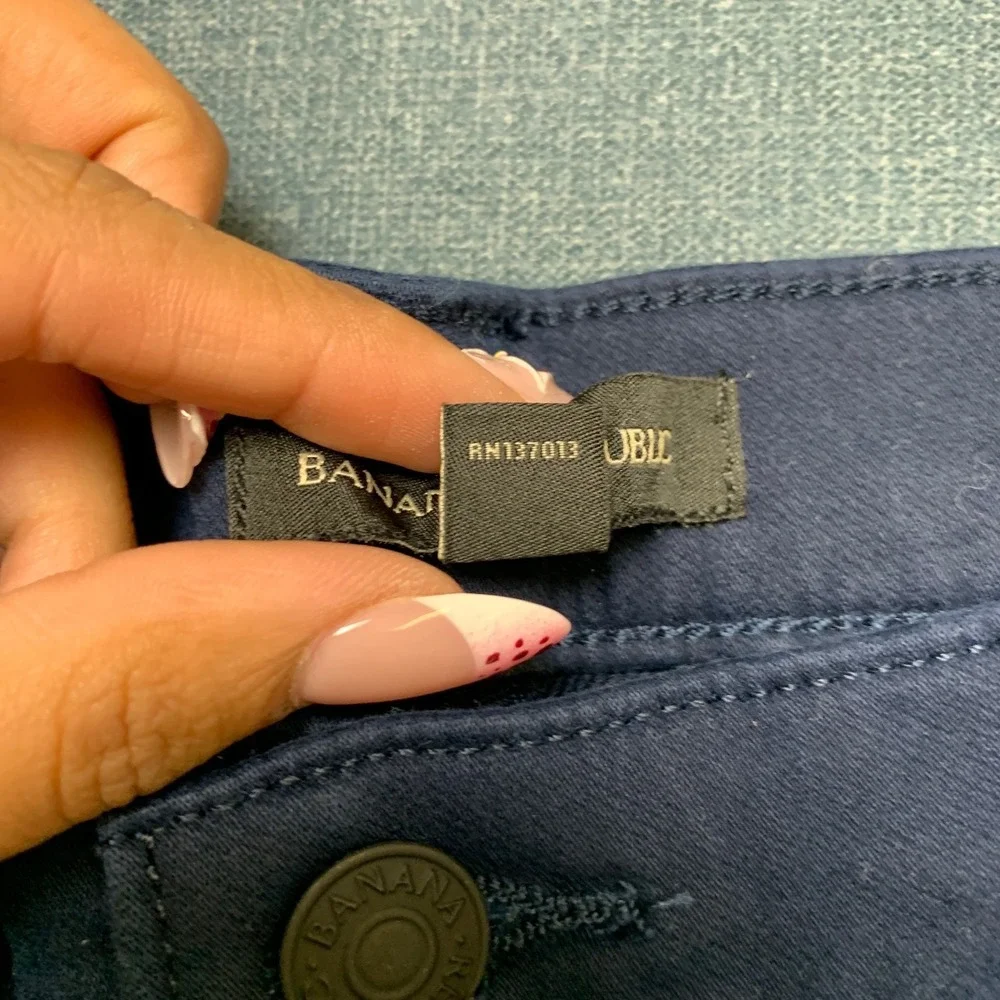 Banana Republic Pants Mens 36x29 Blue Casual Flat Front 5 Pockets Straight Leg